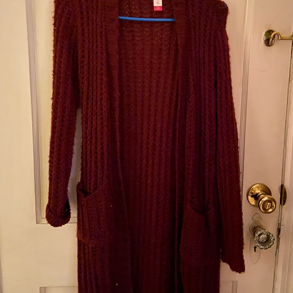 Burgundy cardigan